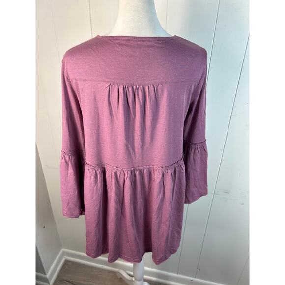 Laurie Felt dusty rose women’s size XXS Boho flared sleeve top - Picture 3 of 6